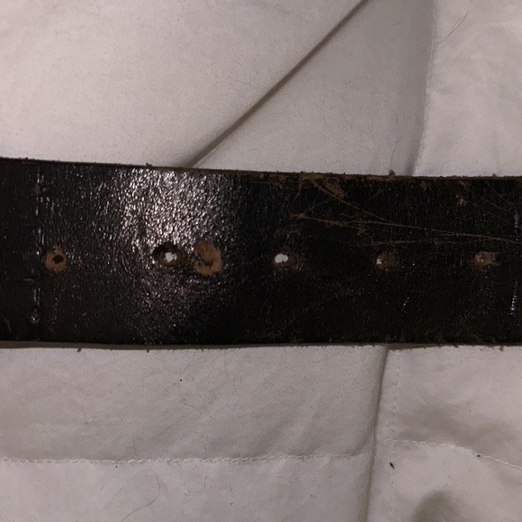 triple studded distressed leather belt - Picture 6 of 6